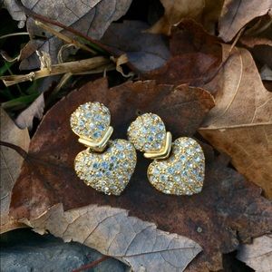 DIOR gold plated Heart Shaped Rhine